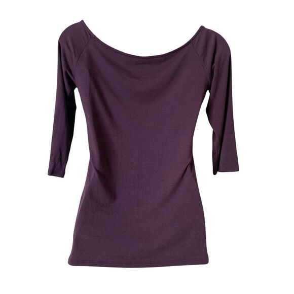 Elin Kling (Toteme) For Marciano T-Shirt Medium 3/4 Sleeve SOFT Stretchy Purple - Picture 4 of 11